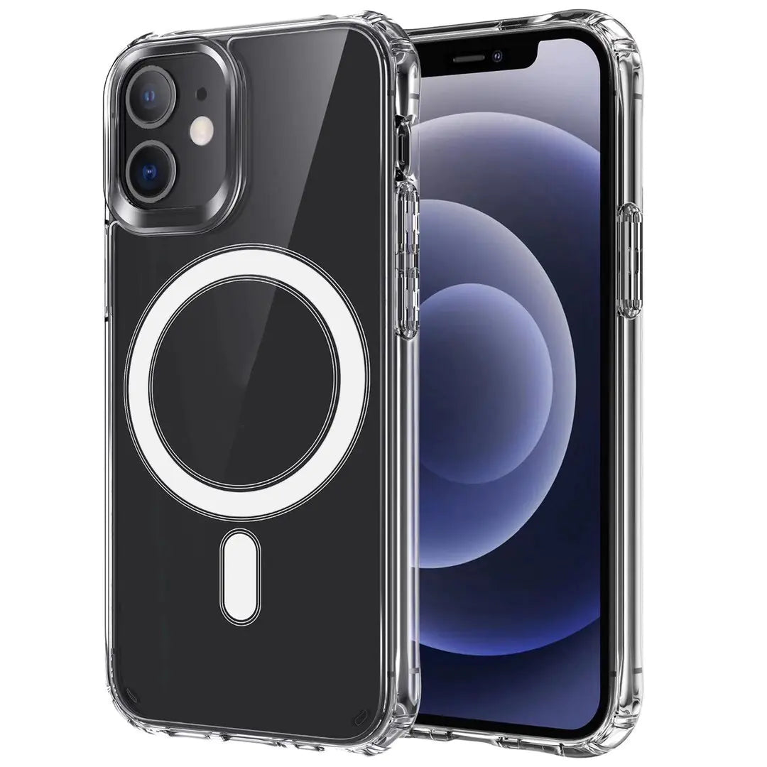 Transparent Magnetic Phone Case for iPhone 12