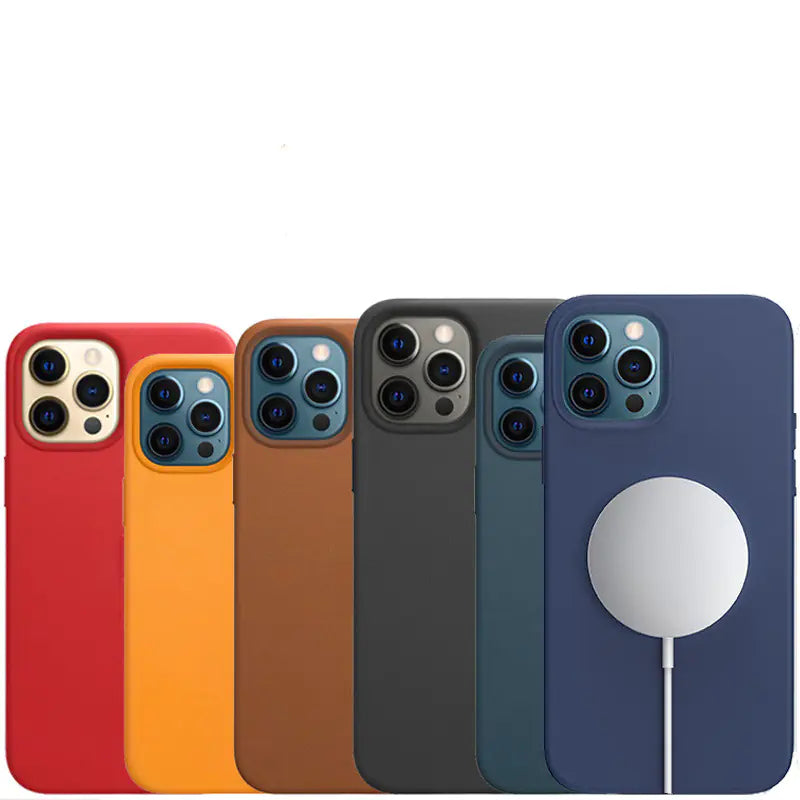 Magnetic Leather Protective Case for Phone 12