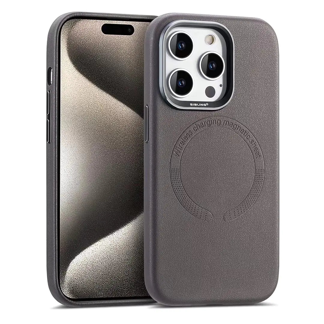 Magnetic Leather Phone Case for New Business